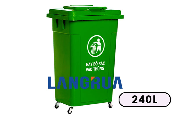 thùng rác nhựa hdpe 240l giá rẻ